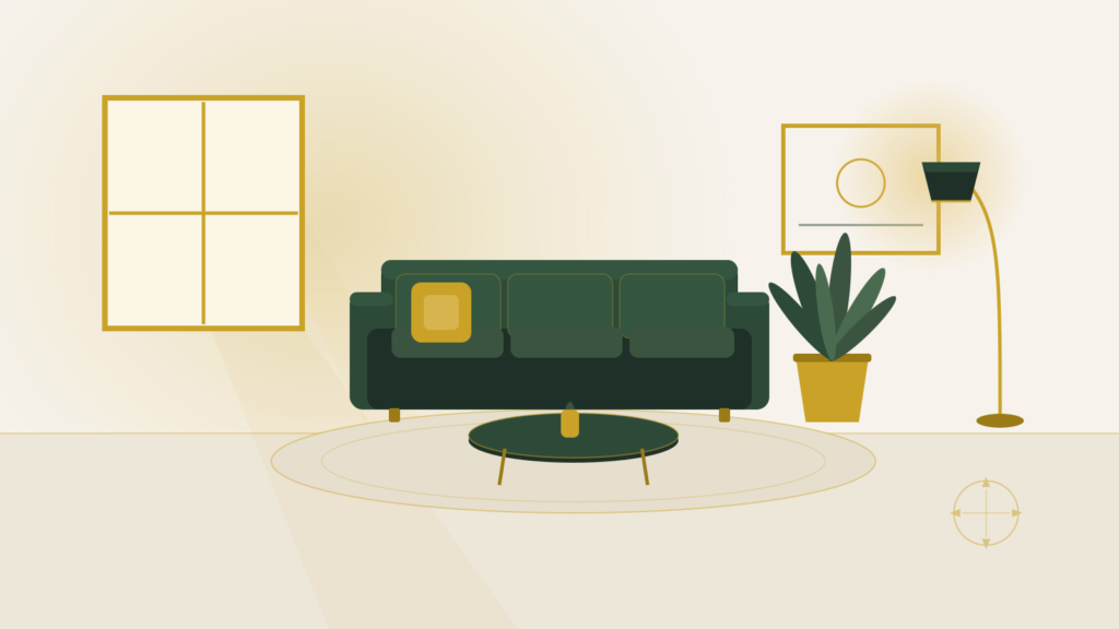 Calm, light-filled living room illustrating Vastu for financial growth